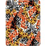 Adasena iPad Pro M5 2025 11" Inc Uyumlu Kılıf Tablet Için Desenli Silikon Kapak - Karma Leopar - 001-Renkli