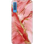 Adasena Samsung Galaxy A7 2018 Kılıf Desenli Baskılı Tpu Rubber Kapak Pembe MERMER32 - 001-Renkli