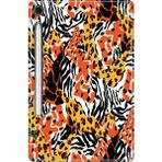 Adasena Samsung Galaxy Tab S10 Lite SM-X400 10.9" Kılıf Tablet Için Desenli Silikon Kapak - Karma Leopar - 001-Renkli