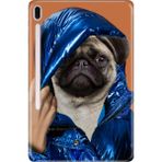 Adasena Samsung Galaxy Tab S7 SM-T870 11" Kılıf Tablet Için Desenli Silikon Kapak - Stil Pug - 001-Renkli