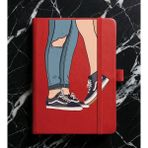 Adasena Tarihsiz 192 Sayfa Mini Termo Defter Baskılı Desenli 9X14 cm Kırmızı - Sevgililer - 1 Adet - Kırmızı - Kırmızı