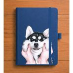 Adasena Tarihsiz 192 Sayfa Mini Termo Defter Baskılı Desenli 9X14 cm Lacivert - Sibirya Kurdu - 1 Adet - 003-Lacivert