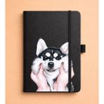 Adasena Tarihsiz 192 Sayfa Mini Termo Defter Baskılı Desenli 9X14 cm Siyah - Sibirya Kurdu - 1 Adet - 0 - Siyah