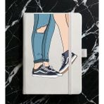Adasena Tarihsiz 224 Sayfa Termo Defter Baskılı Desenli 13X21 cm Beyaz - Sevgililer - 1 Adet - 102-Beyaz