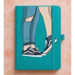 Adasena Tarihsiz 224 Sayfa Termo Defter Baskılı Desenli 13X21 cm Turkuaz - Sevgililer - 1 Adet