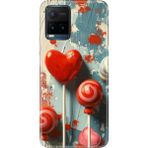 Adasena Vivo Y21S Kılıf Desenli Baskılı Tpu Rubber Kapak Lollipop - 001-Renkli