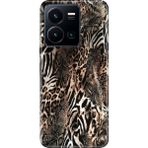 Adasena Vivo Y22S Y35 Kılıf Desenli Baskılı Tpu Rubber Kapak Leopar Sanat - 001-Renkli