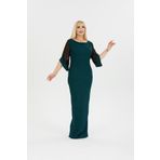 ADASTYLE Kdaın uzun, Maxi elbise, simli, kolu şionlu, özel günler, düğün, nişan şık gece, büyük beden, abiye