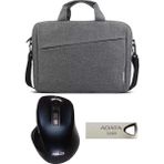 Adata 32GB Flash Bellek - Asus MW202 Optik Mouse - Lenovo T210 Notebook Çanta (3 Lü Set) - Gri