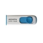 Adata AC008-64G-RWE 64 GB C008 USB 2.0 Beyaz-Mavi USB Flash Bellek