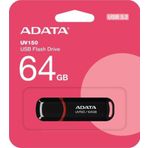 Adata Uv150-64Gb Usb 3.2 Gen1 Black Flash Bellek