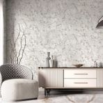 Adawall 23103-1 Roka Serisi Açık Gri Modern Taş Desen Duvar Kağıdı