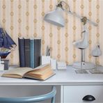 Adawall 7804-1 Seven / Serisi Neoklasik Gizli Süslemeli Çizgili Duvar Kağıdı