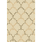 Adawall 7811-2 Bej Simli Dalga Desenli Seven Duvar Kağıdı