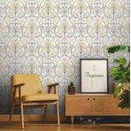 Adawall 9901-3 Tropicano Renkli Damask Desen Duvar Kağıdı