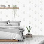 Adawall 9902-1 Tropicano Beyaz Damask Desen Modern Duvar Kağıdı