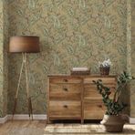 Adawall 9903-4 Tropicano Kahverengi Simli Vintage Duvar Kağıdı