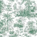 Adawall 9909-3 Tropicano Yeşil Ağaç Desenli Tropikal Duvar Kağıdı
