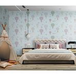 Adawall Adakıds 8901 Gökyüzünde Uçan Balonlar Bulut Ve Gökkuşağı Desenli Duvar Kağıdı 10,6M2