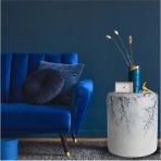 Adawall Blue Mini Flowers Puf - Tek Ebat - Mavi