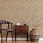 Adawall Dante Seri Damask Desenli Duvar Kağıdı -4 : Koyu Bej 1411