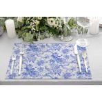 Adawall Home Blue Garden Kumaş Amerikan Servis 4'lü Set 35X50CM - 30 x 50 cm - Renkli