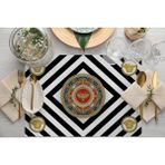 Adawall Home Figüratif Desen Kumaş Amerikan Servis 4'lü Set 35X50CM - 30 x 50 cm - Renkli