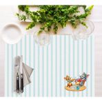 Adawall Home Tom And Jerry Striped Kumaş Amerikan Servis 4'lü Set 35 x 50 cm - Renkli