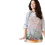 Adawall Renkli Çiçek Detaylı Kadın Mutfak Önlüğü