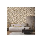 Adawall Roka 23105-3 Doğal Taş Desenli Düz Sade Duvar Kağıdı, Kahverengi, 50 X 110