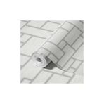 Adawall Roka 23108-1 Geometrik Desenli Duvar Kağidi 16,5 M2, Gri, 100 X 110
