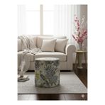 Adawall sarı kuş detaylı ayaksız puf