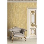 Adawall Seven 7809-3 Oksit Dokulu Kendinden Desenli Koyu Bej Duvar Kağıdı 16,50 M², Altın, 53 X 10