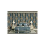Adawall Seven Çiçek Detaylı Rokoko Damask Desenli Duvar Kağıdı (16,5M2), Koyu,Yeşil, 106 X 10