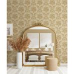 Adawall Seyyah Klasik Damask Desenli Duvar Kağıdı Koyu Krem