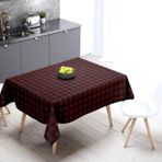 Adawall TC113 Kare Desenli Bordo Siyah Masa Örtüsü
