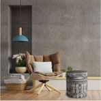 Adawall Zoo Design Puf - Tek Ebat - Gri