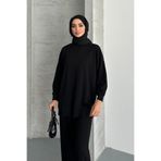 adba style Kadın Modal Penye Oversize Tesettür Tunik Takım 4028