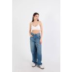 Addax PN388-PNE Yüksek Bel Kayış Detaylı Wide Leg Jean