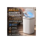 ADEFCO Sensörlü Çöp Kovası 12L Otomatik Kapak Temassız