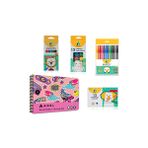Adel 4’lü Set,Resim Defteri 25x35,Kuru Boya,Keçeli Kalem,Pastel Boya,Suluboya(Karma Renk Gönderilir)