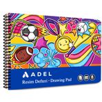 Adel Fun Karton Kapak Resim Defteri 35x50 cm 15 Yaprak 000078 Mavi
