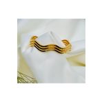 Adel Gold 14 Ayar Altın Kadın Ajda Zikzak üç kol Kelepçe-Bilezik-16,18 Gr