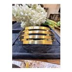 Adel Gold 14 Ayar Dört Sıra Kalın Sade Cimarlı Kaburga Kelepçe Kadın Bilezik-14,20 gr