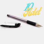 Adel Griply Siyah 0.7 mm İnce Uçlu 10 Adet Tükenmez Kalem