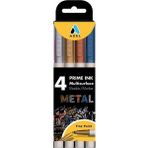 Adel Prime Ink Multisurface Metalik Renkli 4’lü Marker Seti Fine Point Özellikli