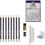 Adel Yayınları Eskiz Başlangıç Seti 4 + Dereceli Kalem + A5 Defter + Dağıtıcı Set + Silgi + Açacak + Hamur Silgi - Karışık-Çok Renkli - standart