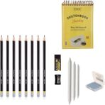 Adel Yayınları Eskiz Başlangıç Seti 5 + Dereceli Kalem + A5 Defter + Dağıtıcı Set + Silgi + Açacak + Hamur Silgi - Karışık-Çok Renkli - standart