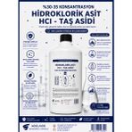 Adelaide Hidroklorik Asit Hcl (Taş Asidi) %30-35 Konsantrasyon - 1 Lt - (Analiz Sertifikalı)