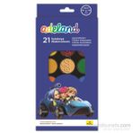 Adeland Suluboya 21 Renkli Boya Seti 30 mm 21 Parça Çocuklar İçin Eğlenceli